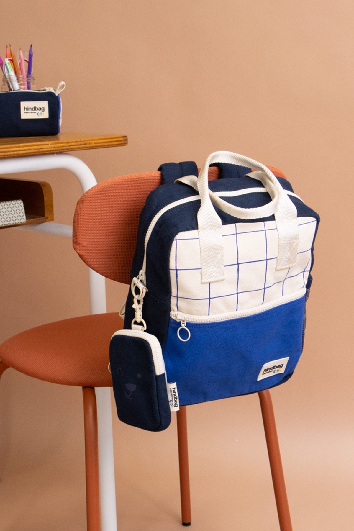 Rucksack Arthur Dreifarbig Kariert