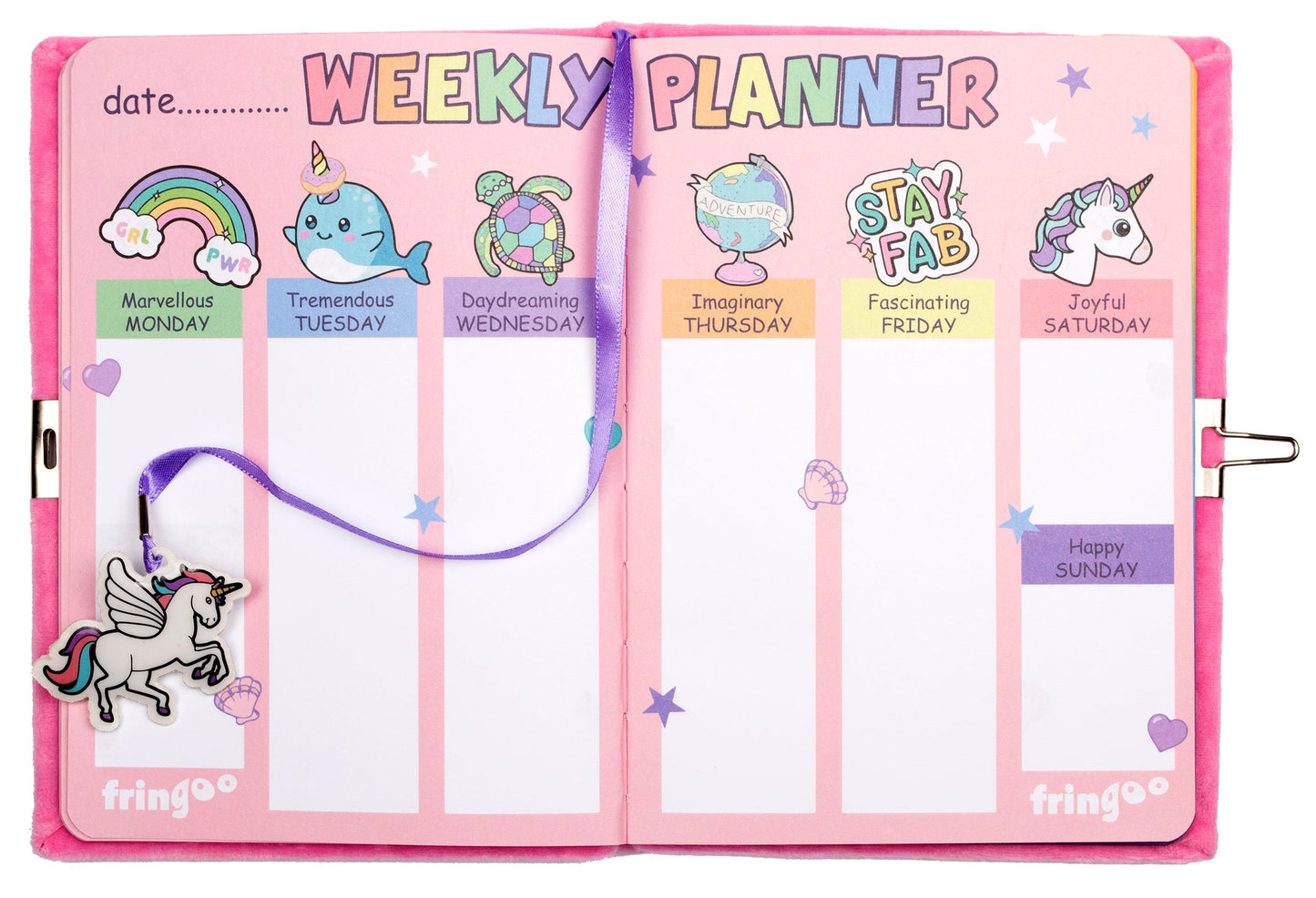 3D Journal secret – rose licorne Wings