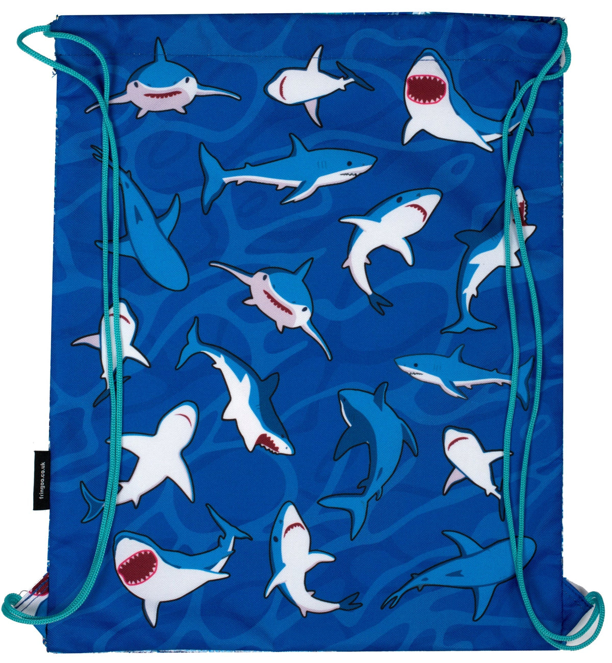 Pailletten-Kordelzugrucksack – Haifischumarmung