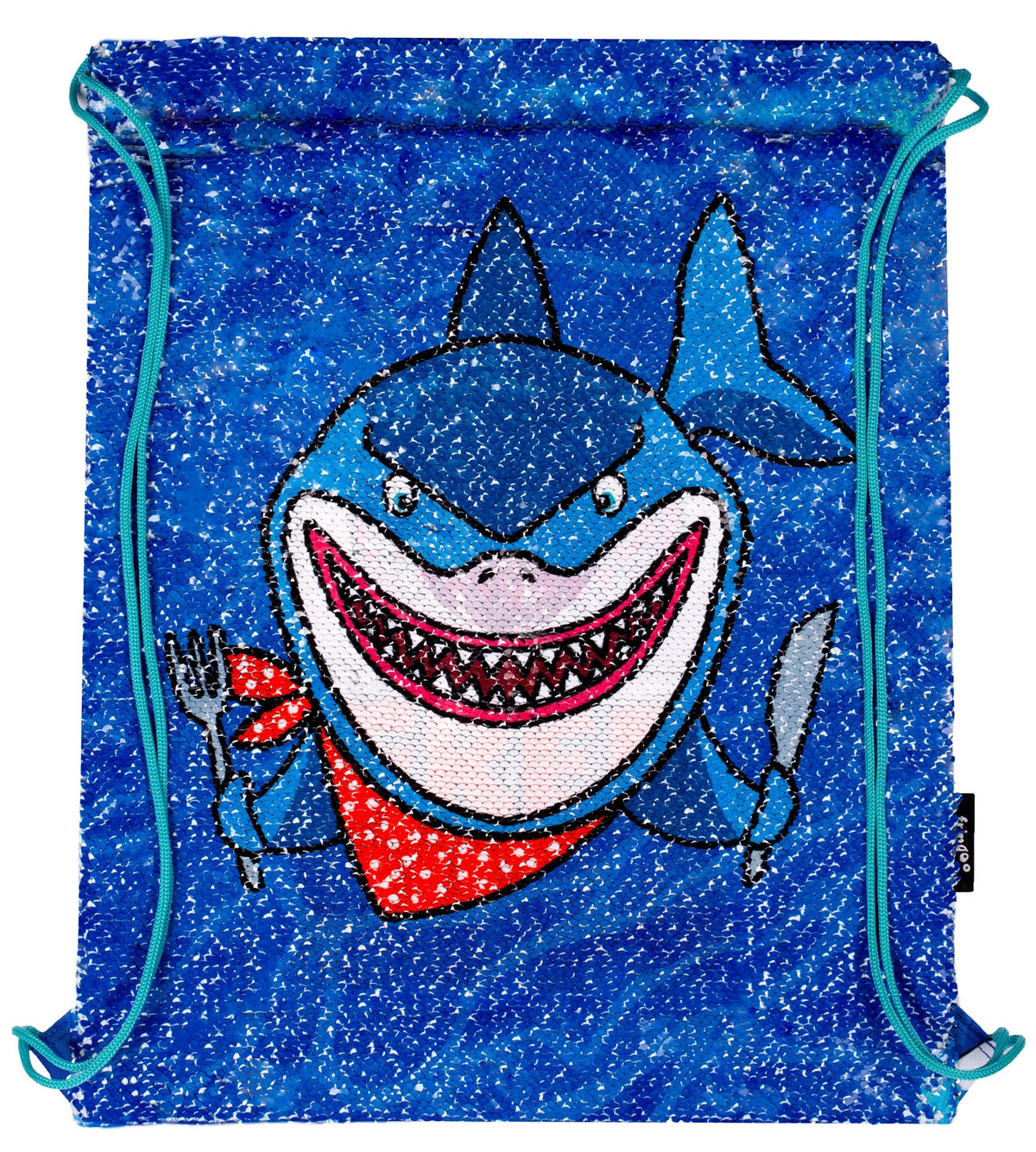 Pailletten-Kordelzugrucksack – Haifischumarmung