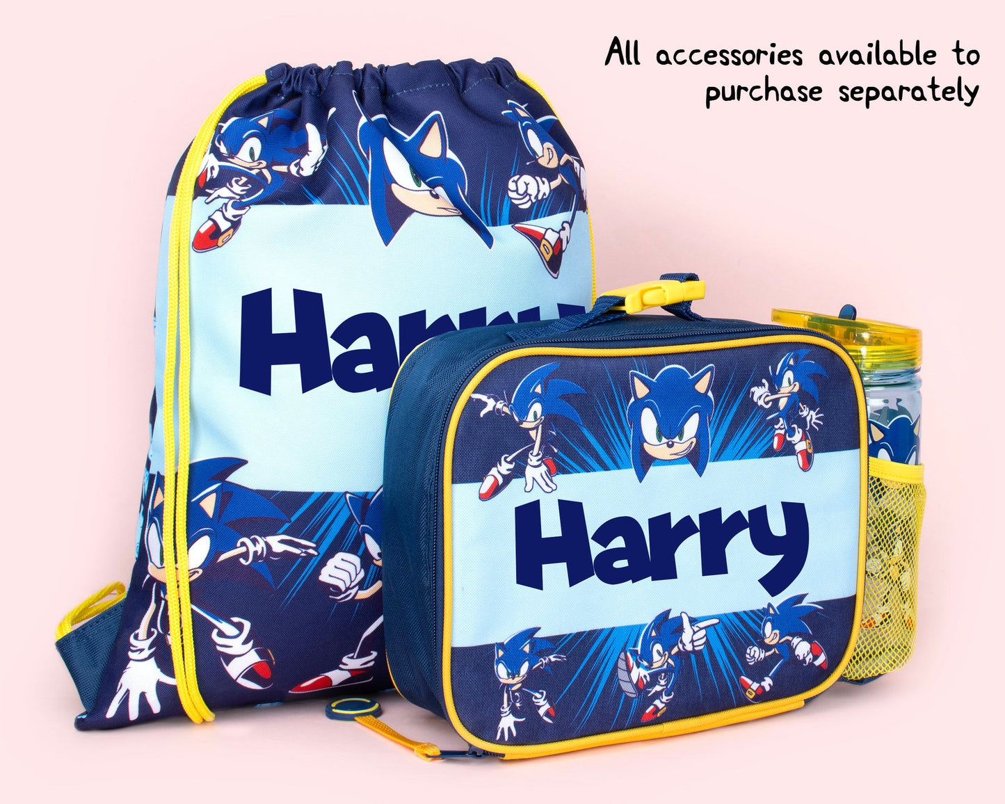 Official Sonic the Hedgehog PE Sac à cordon, with your child's full name.