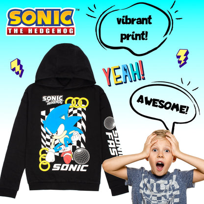 Sweat à capuche Sonic – THE HEDGEHOG Boys – 100% Cotton Hooded
