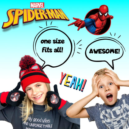 Marvel Spider-Man Winter Hat & Gloves Set garçon