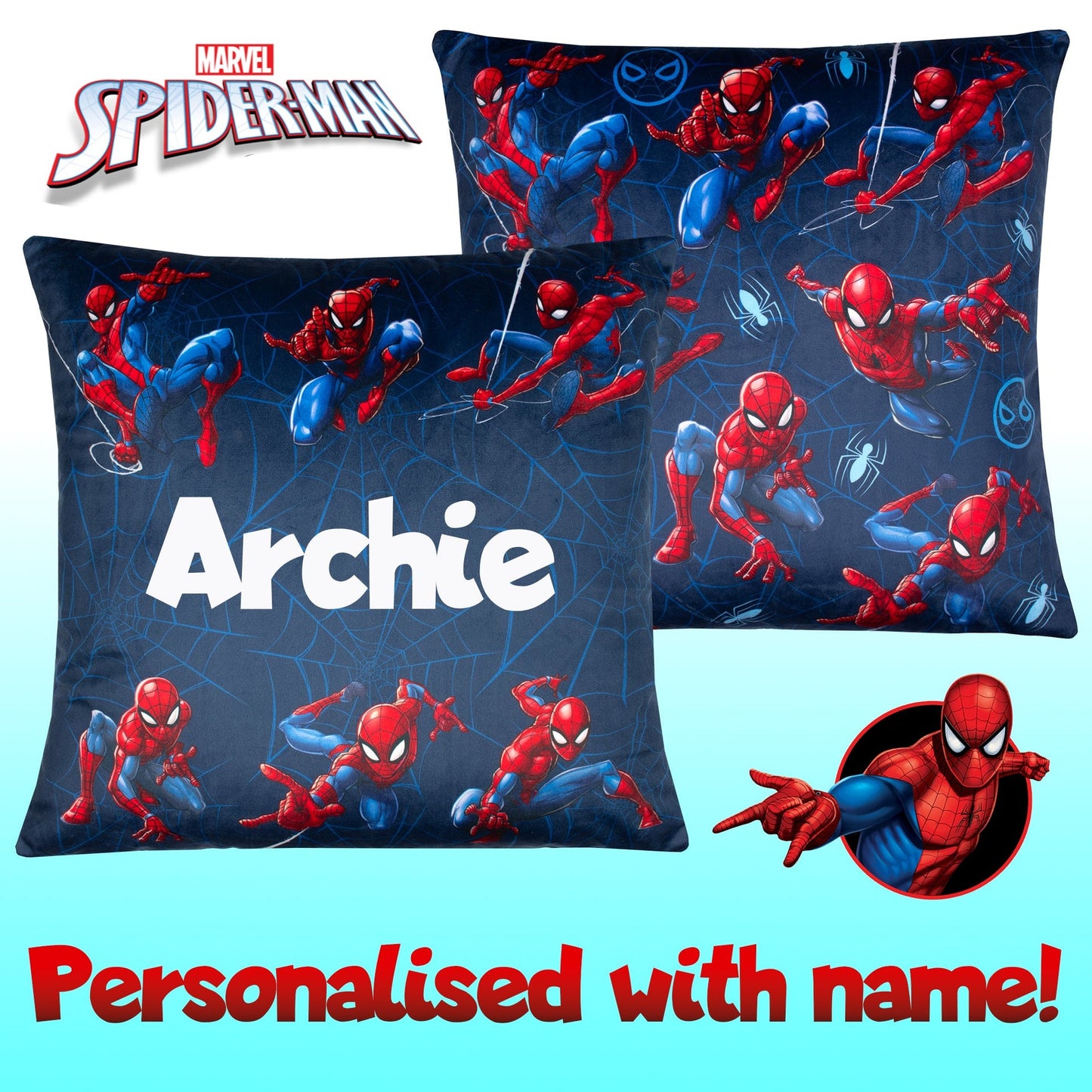 Marvel Spider-Man Coussin Cover 44 x 44 cm Super Soft Pillow Case garçon Bedroom Home Décor Gift garçon