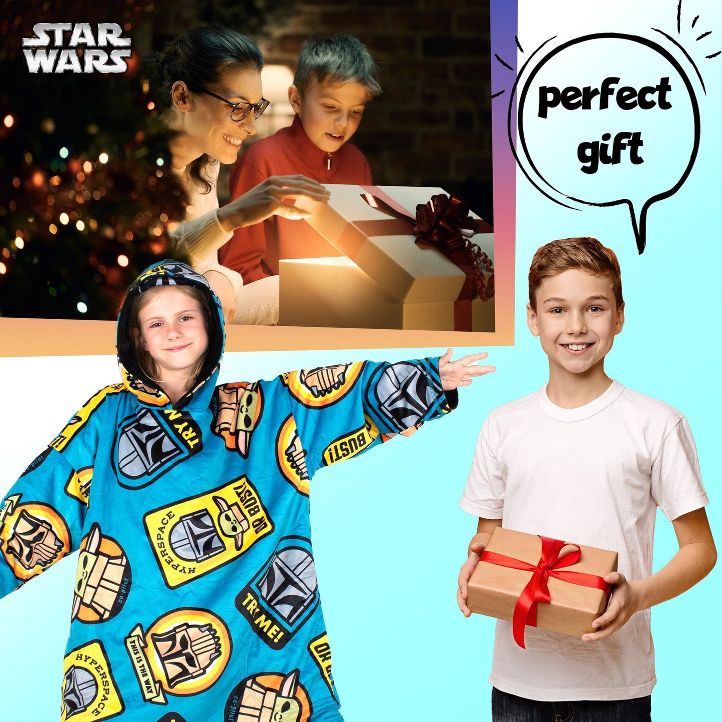 Star Wars Mandalorian Oversized Sweat à capuche Couverture
