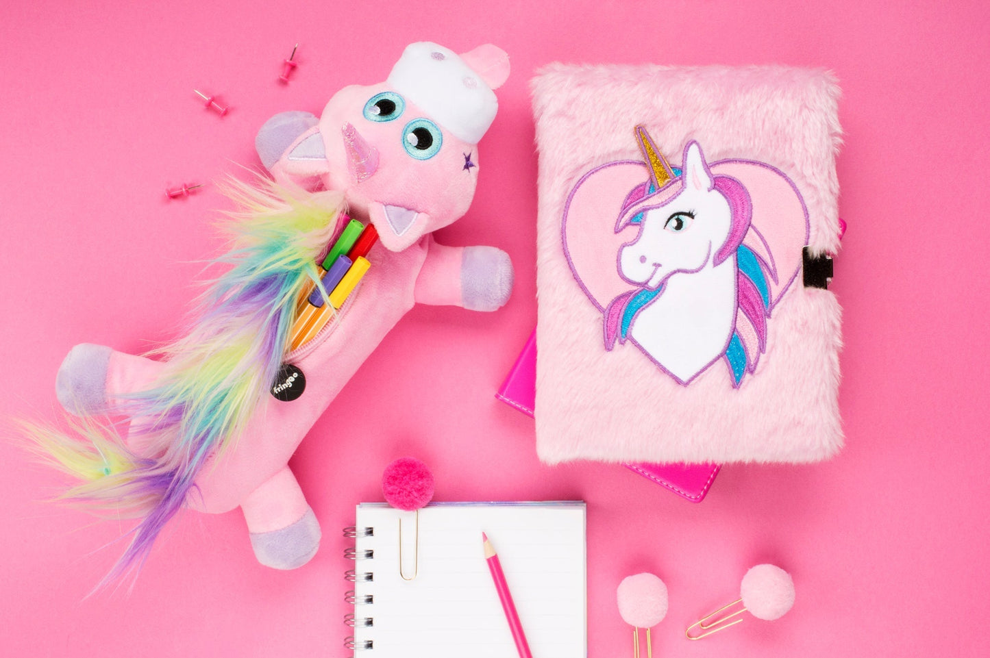 Licorne rose Trousse scolaire