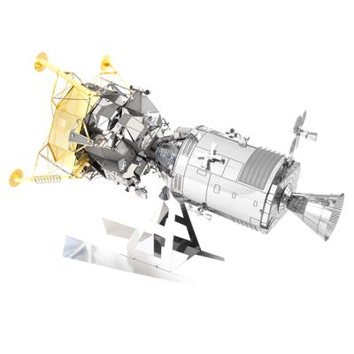 MetalEarth Espace: APOLLO COMMAND - MODULE DE SERVICE LUNAIRE 12.88x5.79x8.76cm, maquette 3D en métal avec 3.5 feuilles, sur carte 12x17cm, 14+