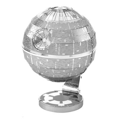 MetalEarth: STAR WARS DEATH STAR 5.2x5.2x7.5cm, maquette 3D en métal avec 2 feuilles, sur carte 12x17cm, 14+