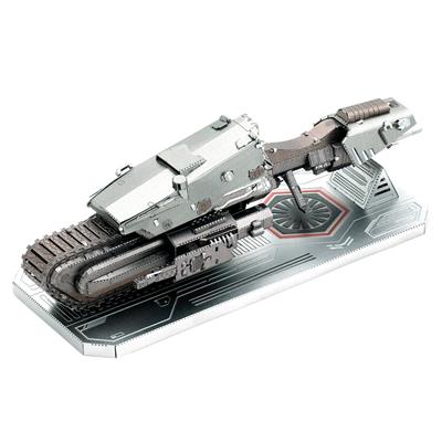 MetalEarth: STAR WARS The Rise Of Skywalker/FIRST ORDER TREADSPEEDER 9.40x4.06x3.94cm, maquette 3D en métal avec 2.25 feuilles multicolorées, sur carte 12x17cm, 14+
