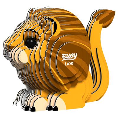 Eugy 3D Modèle: ANIMAL SAUVAGE / LION 6,7x4,1x5,5cm, en carton, en boîte, 6+