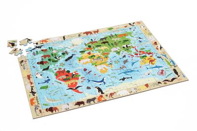 Scratch Puzzle 150pcs: DISCOVERY / LE MONDE 60x43,5cm, en carton, en boîte diam.26xH10cm, 6+