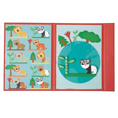 Scratch Livre EduLogic: Mix&Match/LE MONDE ANIMAL 18,2x25,6x1,3cm (plié), 51,5x25,6x1cm (déplié), magnétique, 3+