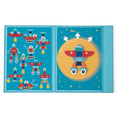 Scratch Livre EduLogic: Mix&Match/AVENTURE SPATIALE 18,2x25,6x1,3cm (plié), 51,5x25,6x1cm (déplié), magnétique, 4+