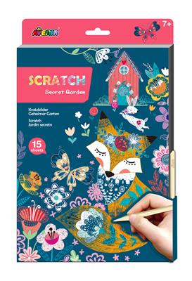 Avenir Scratch: ART BOOK A4 / Jardin Secret, 15 pages, 7+