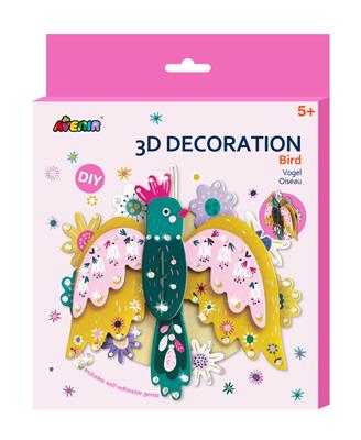 Avenir 3D Decoration Medium: BIRD 20,5x22,5cm, in box 22x1x28,5cm, 5+