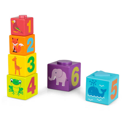 Stackable construction cubes