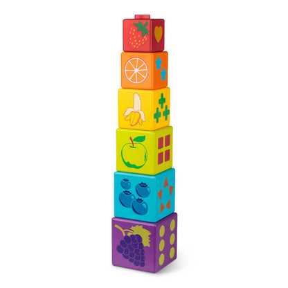 Stackable construction cubes