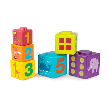 Stackable construction cubes