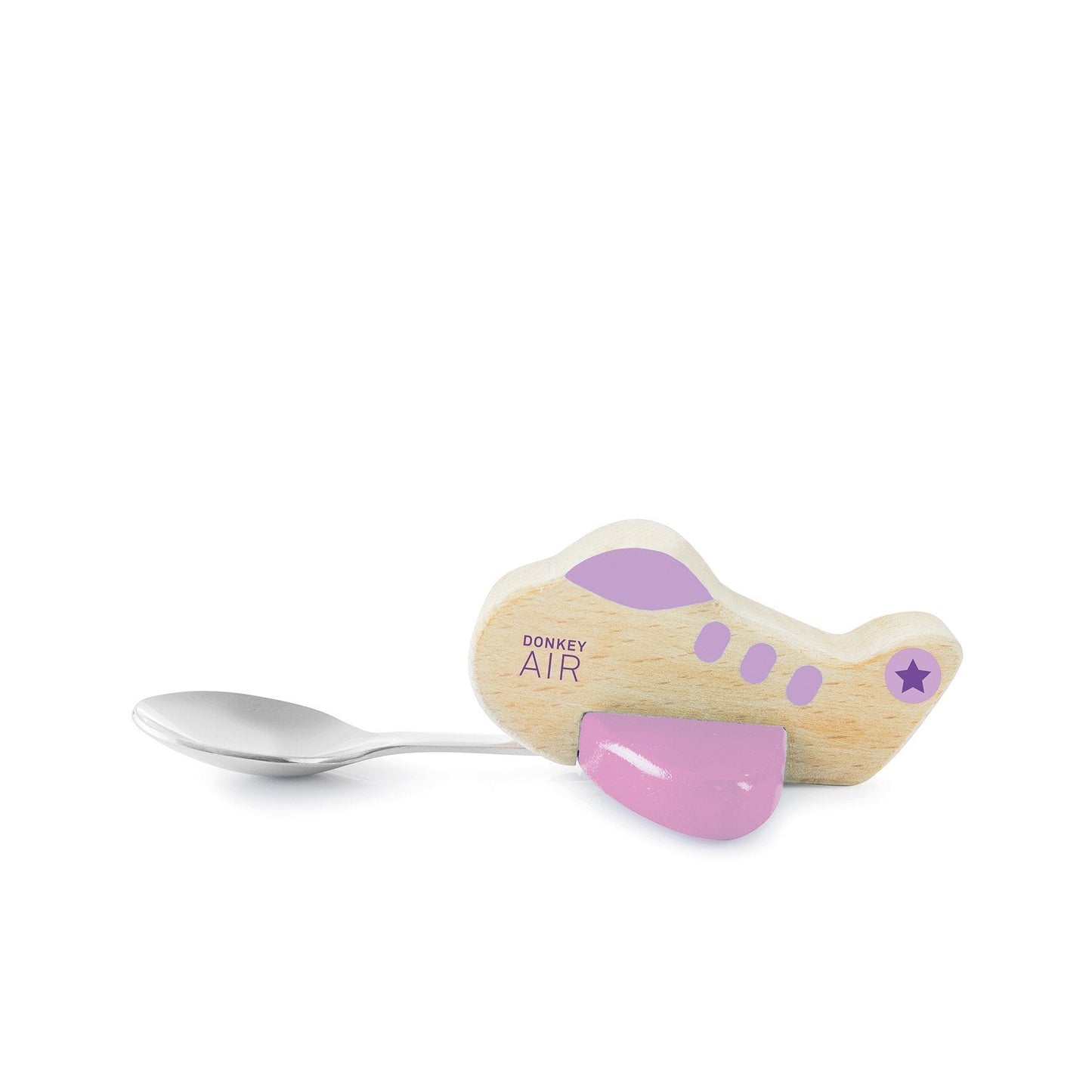 Cuillère Enfant Avion Violet Donkey | Boutique d'objets cadeaux designs onlyforcoolkids.com